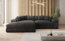 Designer Ecksofa Bernardo mit breiter Ottomane in Cord