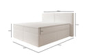 Boxspringbett Ophelia mit Schubladen in Teddy Bouclé