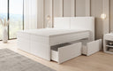 Boxspringbett Ophelia mit Schubladen in Teddy Bouclé