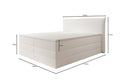 Boxspringbett Liana mit hochklappbarem Stauraum in Teddy Bouclé