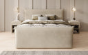 Boxspringbett Liana II mit hochklappbarem Stauraum in Samt