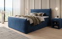Boxspringbett Liana II mit hochklappbarem Stauraum in Samt