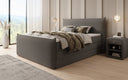 Boxspringbett Liana II mit hochklappbarem Stauraum in Teddy Bouclé
