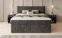 Boxspringbett Liana mit hochklappbarem Stauraum in Cord