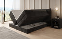 Boxspringbett Liana mit hochklappbarem Stauraum in Cord