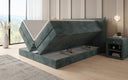 Boxspringbett Liana mit hochklappbarem Stauraum in Cord