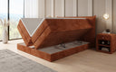 Boxspringbett Liana mit hochklappbarem Stauraum in Cord