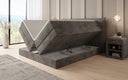 Boxspringbett Liana mit hochklappbarem Stauraum in Cord