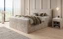 Boxspringbett Liana mit hochklappbarem Stauraum in Cord