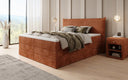 Boxspringbett Liana mit hochklappbarem Stauraum in Cord
