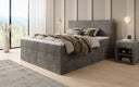Boxspringbett Liana mit hochklappbarem Stauraum in Cord