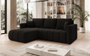 Designer Ecksofa Beatrice mit Schlaf- und Klappfunktion in Bouclé