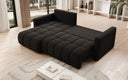 Designer Ecksofa Beatrice mit Schlaf- und Klappfunktion in Bouclé
