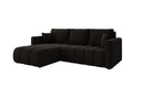 Designer Ecksofa Beatrice mit Schlaf- und Klappfunktion in Bouclé
