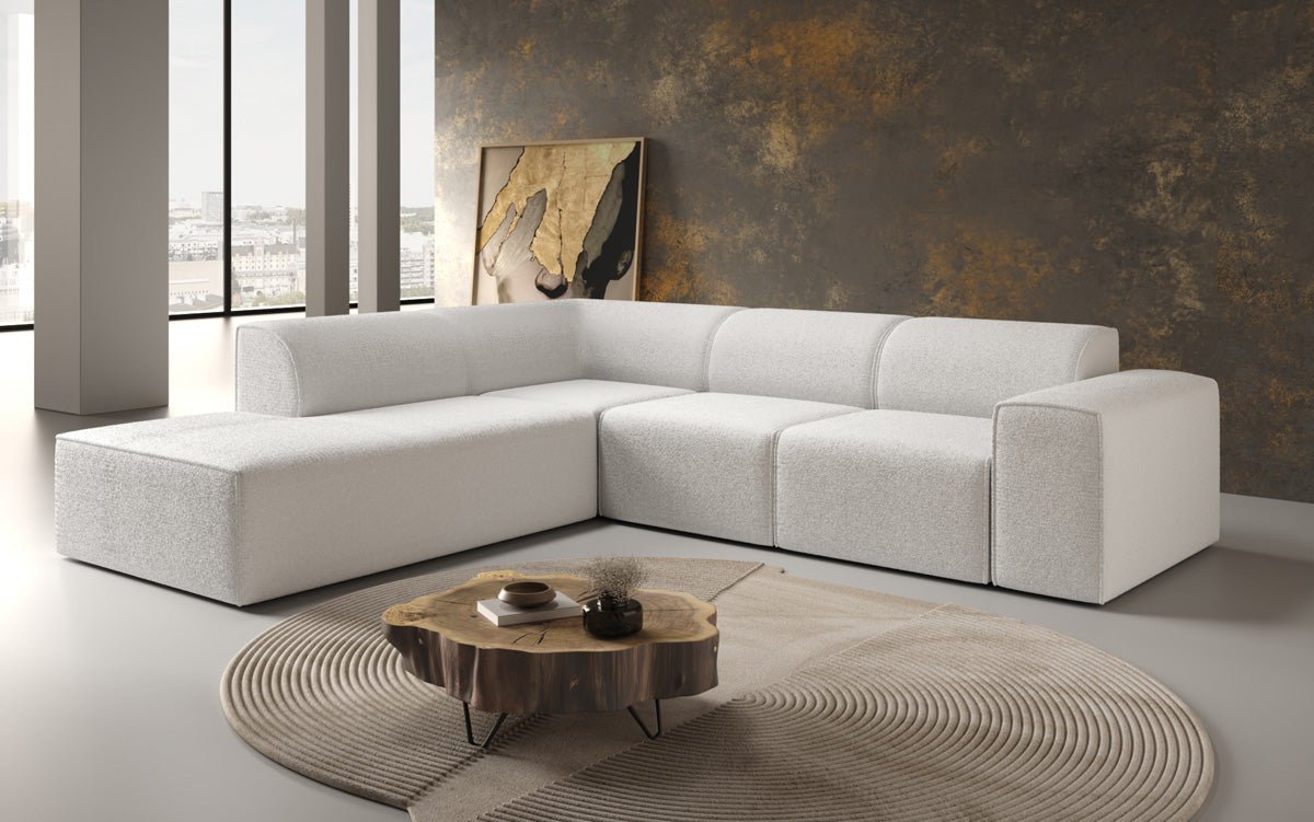 Designer Sofa Idiola L in Teddy Bouclé