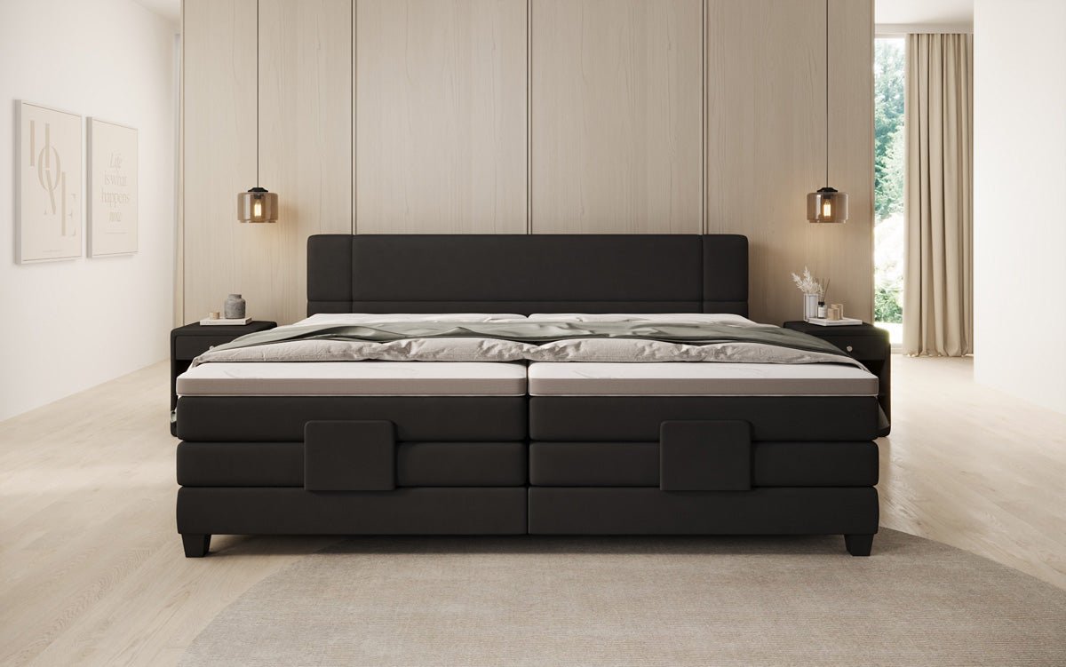 Familien Boxspringbett Noela 220/240x200 elektrisch verstellbar in Stoff