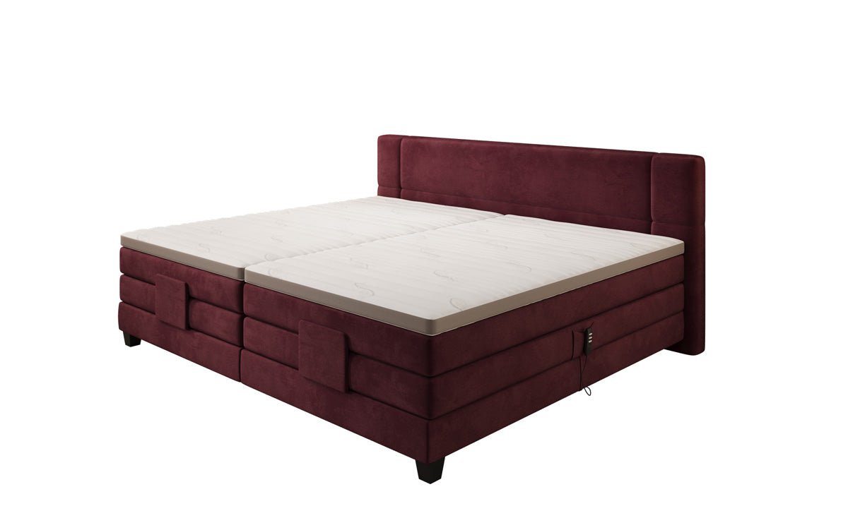 Familien Boxspringbett Noela 220/240x200 elektrisch verstellbar in Samt