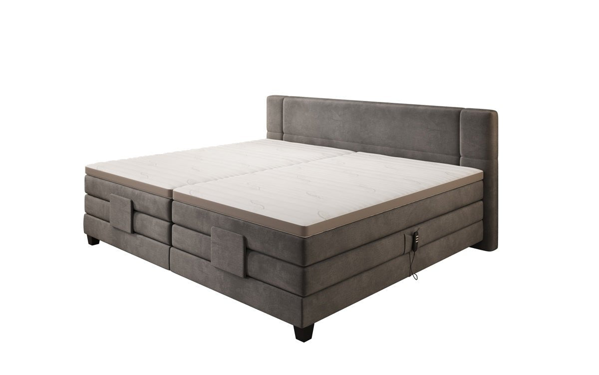 Familien Boxspringbett Noela 220/240x200 elektrisch verstellbar in Samt