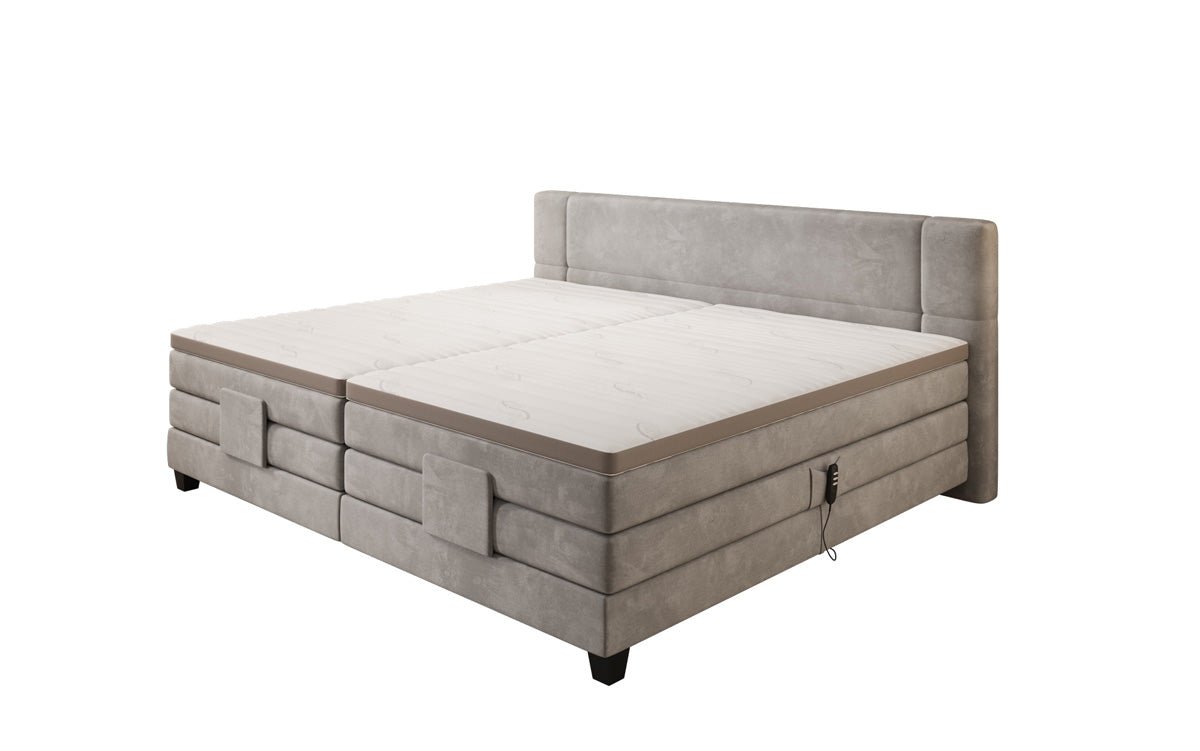 Familien Boxspringbett Noela 220/240x200 elektrisch verstellbar in Samt