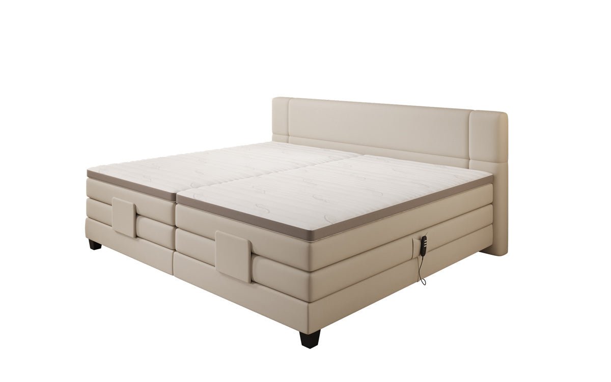 Familien Boxspringbett Noela 220/240x200 elektrisch verstellbar in Stoff