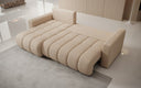 Designer Ecksofa Giulio mit Schlaf- und Klappfunktion in Bouclé