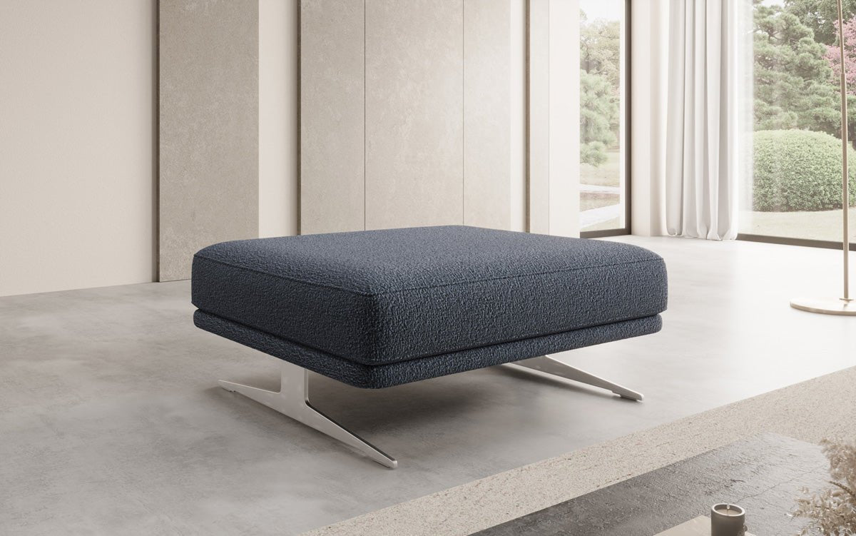 Beistellhocker Torino in Bouclé