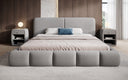 Designer Polsterbett Lolita in Bouclé mit Stauraum