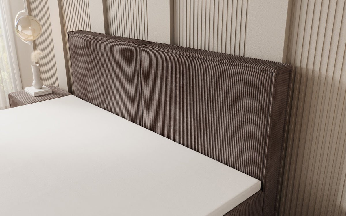 Boxspringbett Elara mit Schwebeoptik in Cord