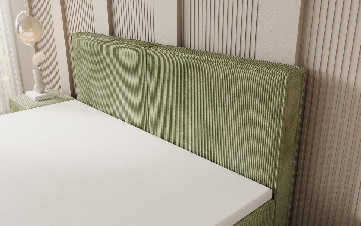 Boxspringbett Elara mit Schwebeoptik in Cord