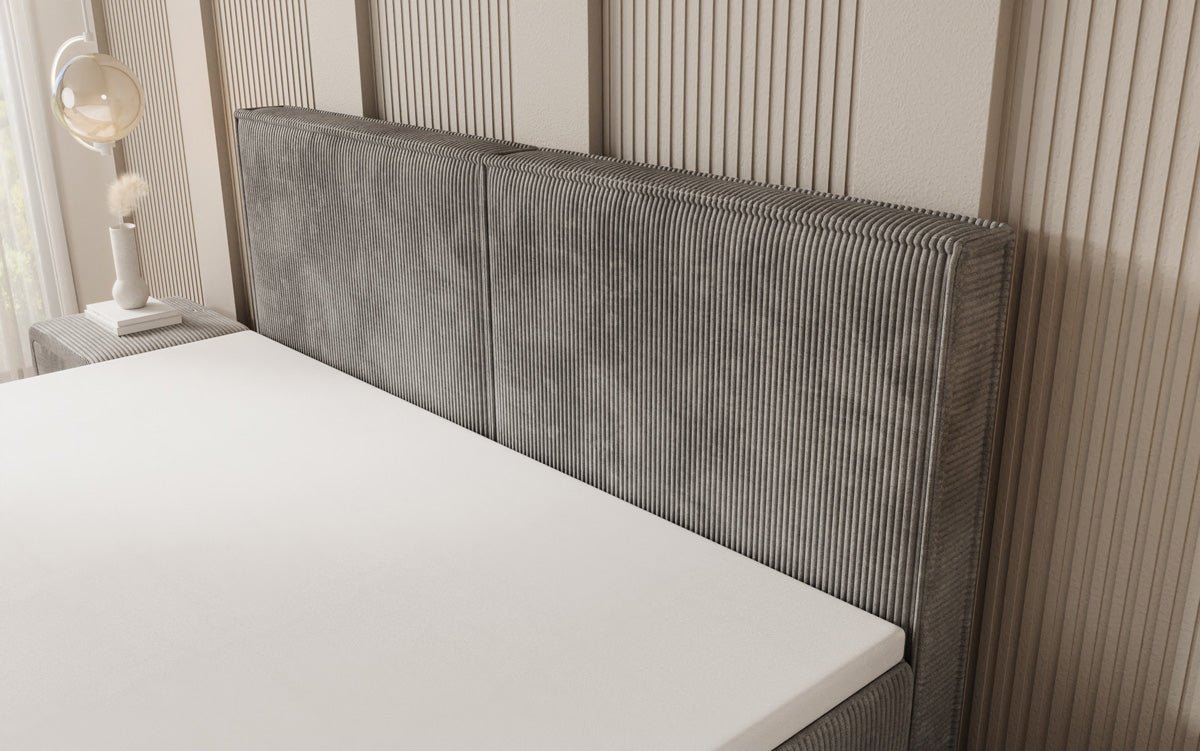 Boxspringbett Elara mit Schwebeoptik in Cord