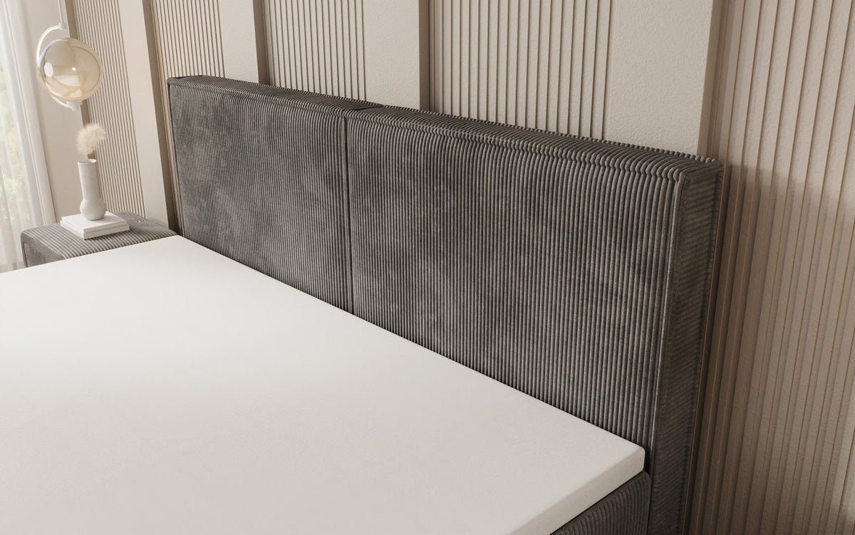 Boxspringbett Elara mit Schwebeoptik in Cord
