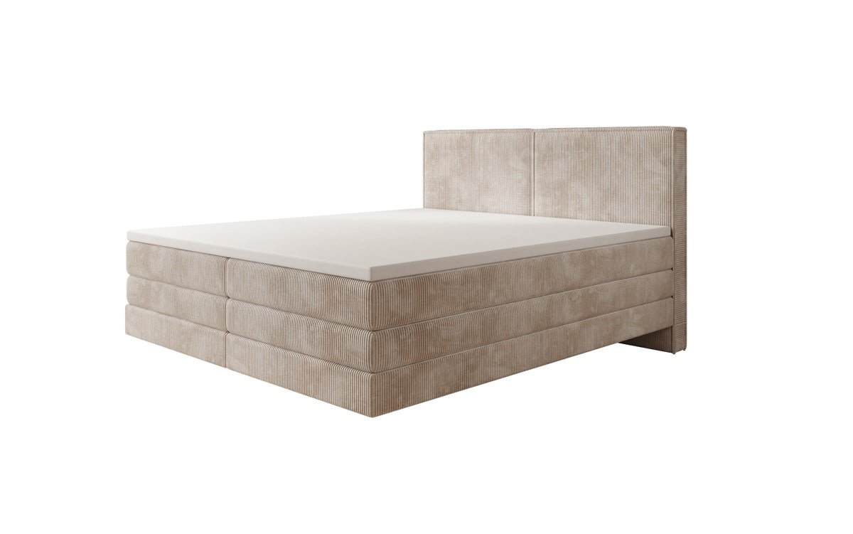 Boxspringbett Elara mit Schwebeoptik in Cord