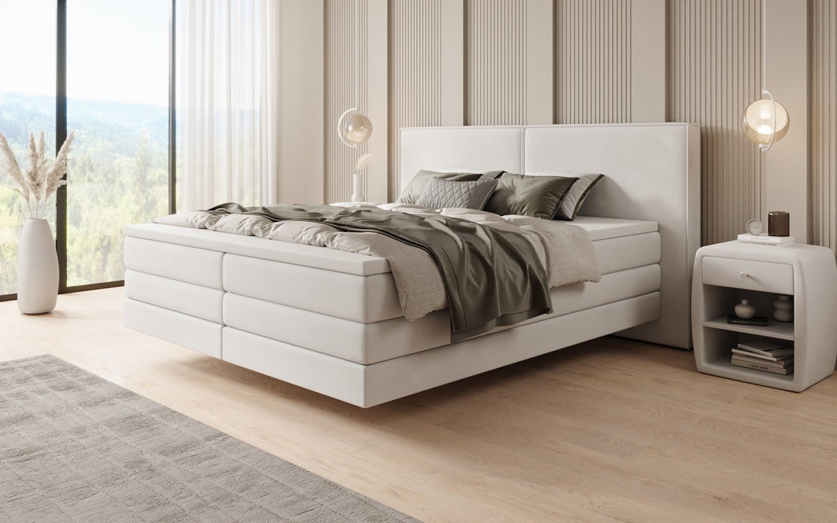 Boxspringbett Ophelia mit Schwebeoptik in Samt