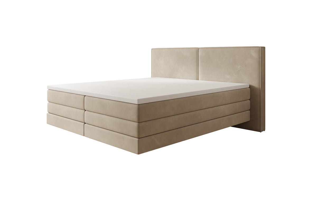 Boxspringbett Ophelia mit Schwebeoptik in Samt