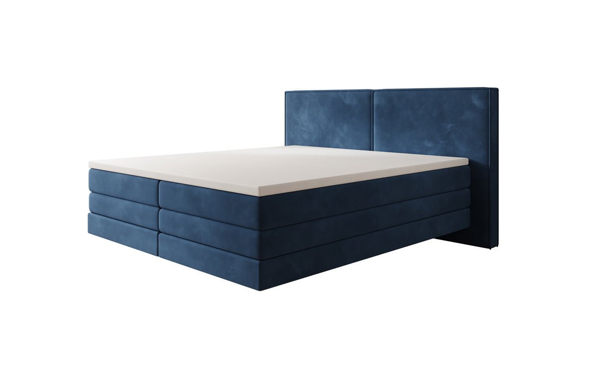 Boxspringbett Ophelia mit Schwebeoptik in Samt