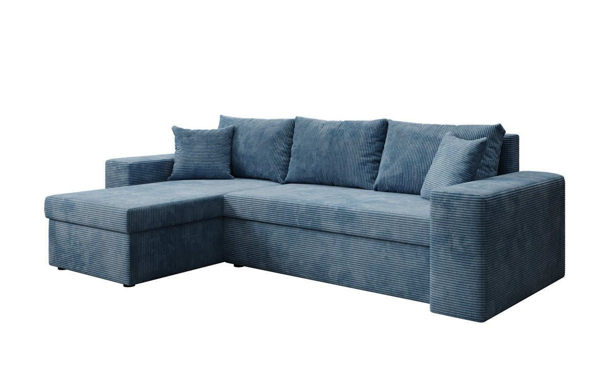 Designer Sofa Denver Cord mit Schlaf- und Klappfunktion