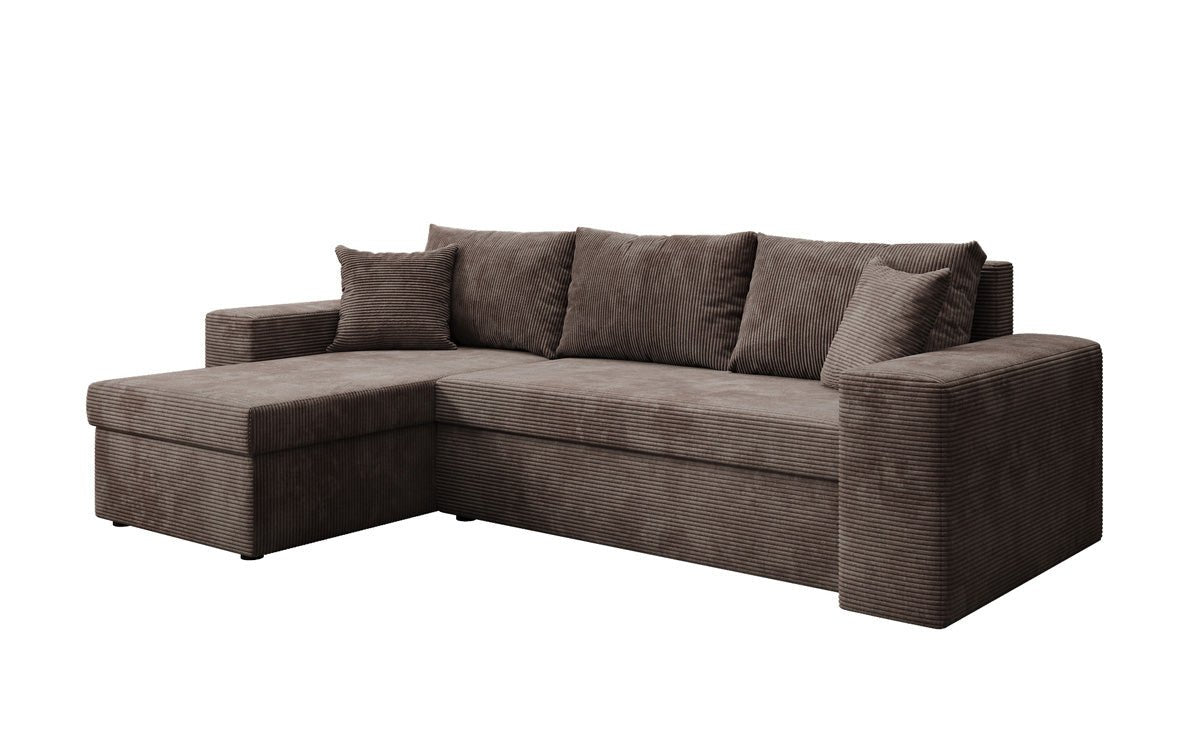 Designer Sofa Denver Cord mit Schlaf- und Klappfunktion