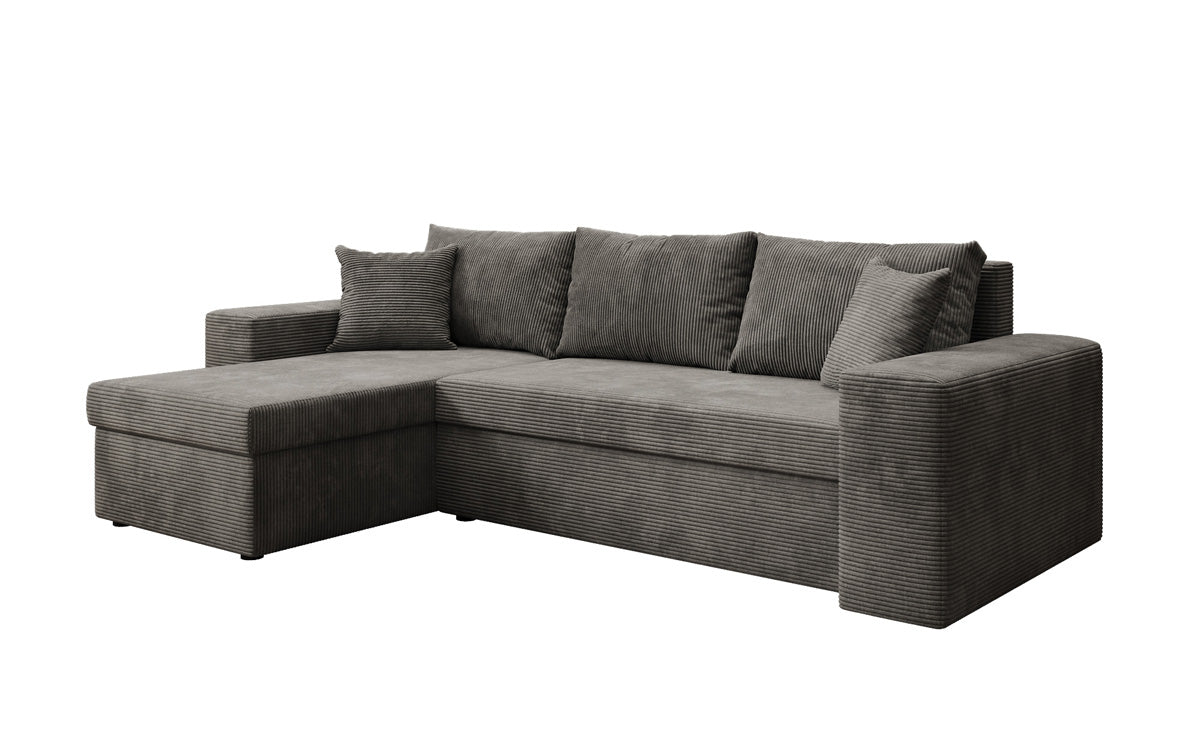 Designer Sofa Denver Cord mit Schlaf- und Klappfunktion