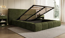 Designer Polsterbett Elise in Cord mit Stauraum