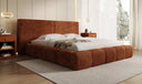 Designer Polsterbett Elise in Cord mit Stauraum