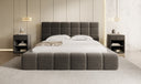 Designer Polsterbett Marshmallow in Strukturstoff mit Stauraum