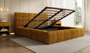 Designer Polsterbett Marshmallow in Cord mit Stauraum
