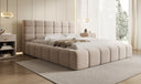 Designer Polsterbett Marshmallow in Strukturstoff mit Stauraum
