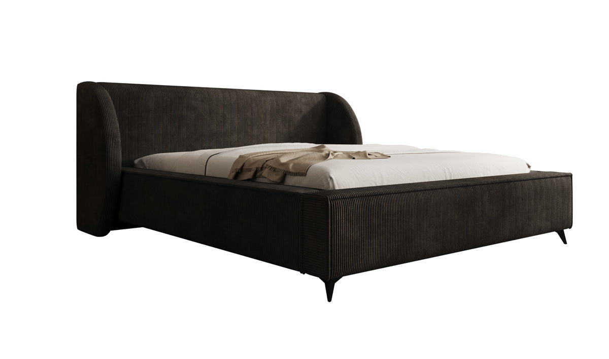 Designer Polsterbett Freya Cord mit Stauraum