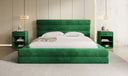 Designer Polsterbett Maren in Samt mit Stauraum