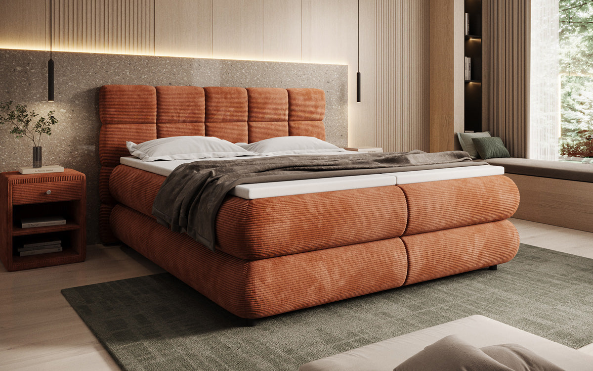 Boxspringbett Relana - elektrisch verstellbar in Cord