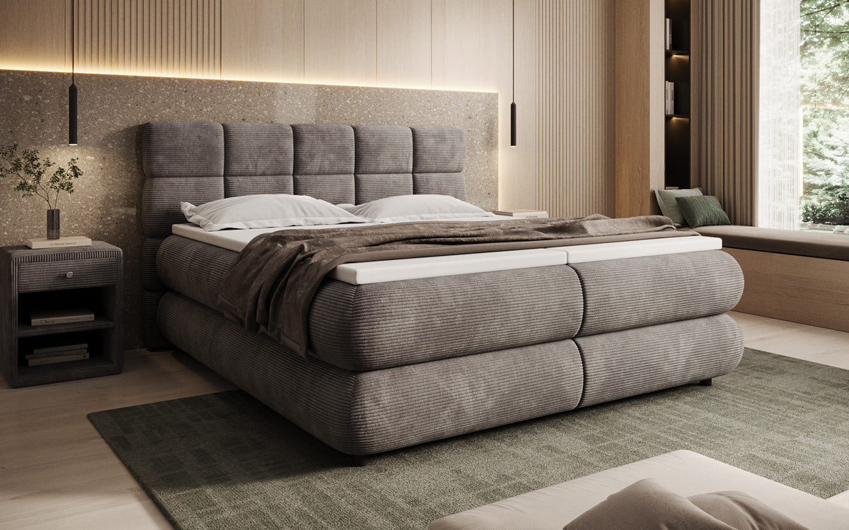 Boxspringbett Relana - elektrisch verstellbar in Cord