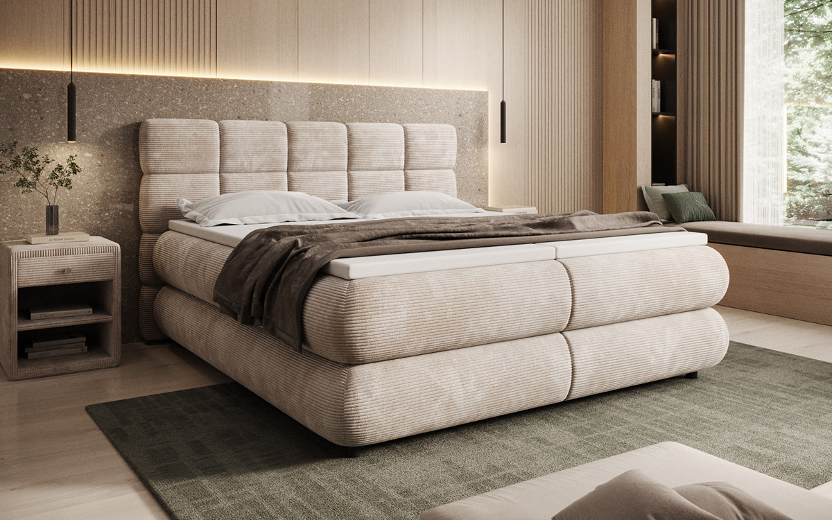 Boxspringbett Relana - elektrisch verstellbar in Cord