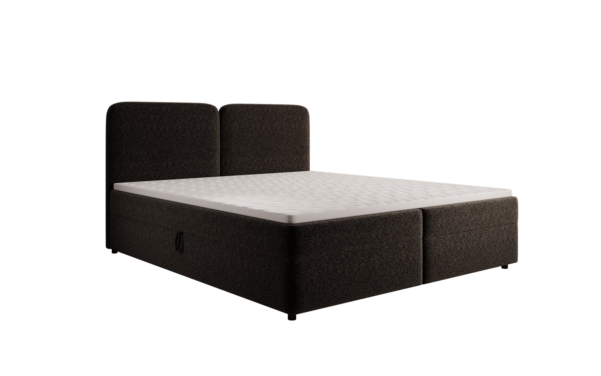 Boxspringbett Mira in Strukturstoff mit Stauraum
