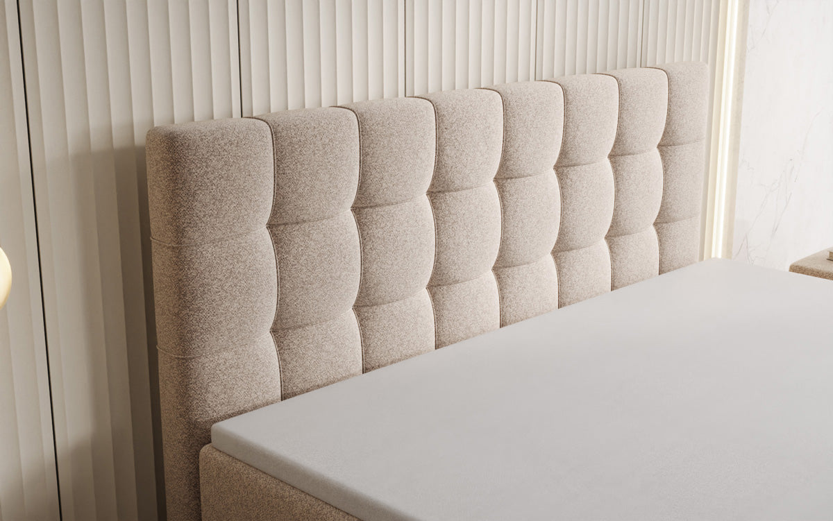 Boxspringbett Ascot in Strukturstoff mit Stauraum